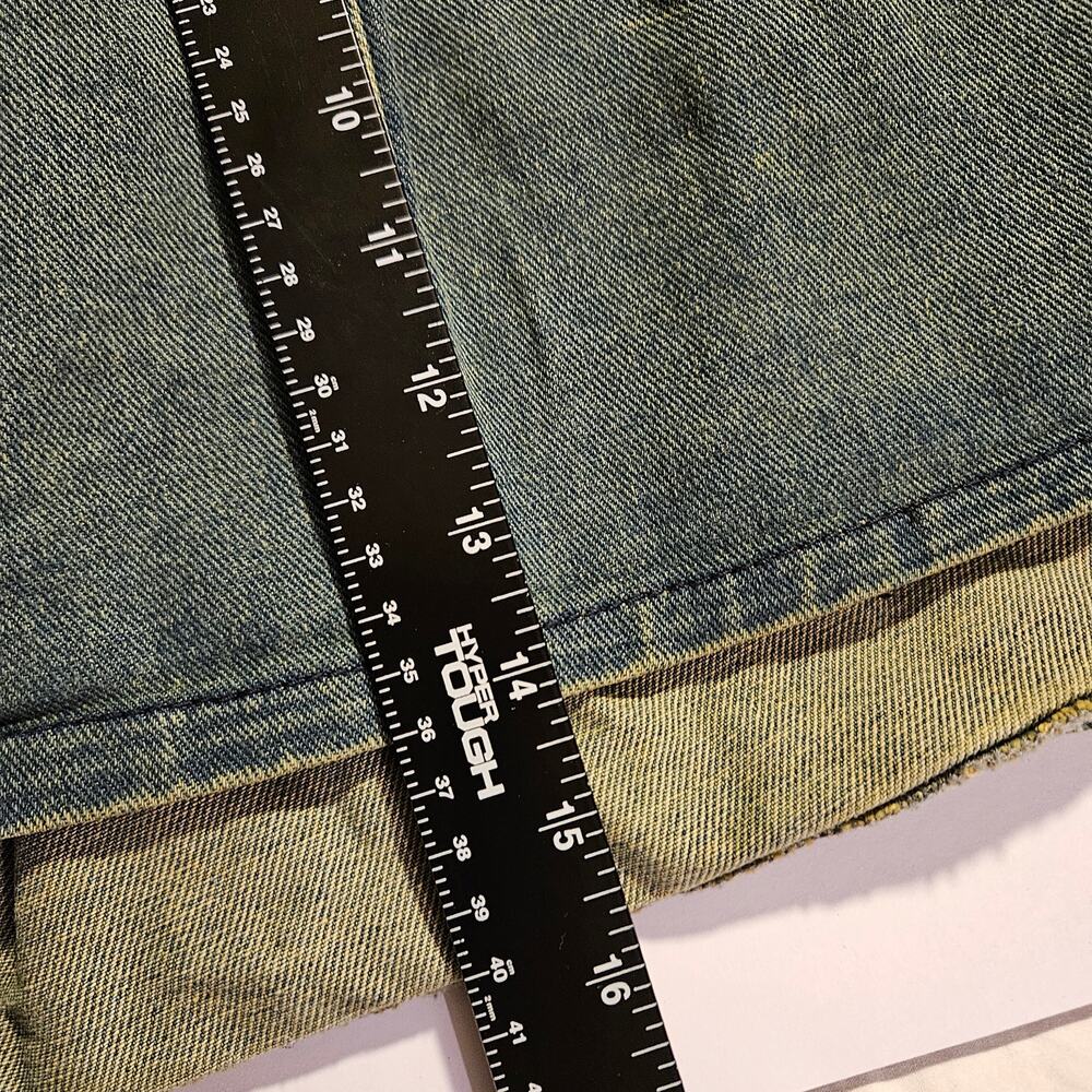 Pretty Little Thing Indigo Vintage Wash Asymmetric Micro Denim Skirt, 10 - Picture 8 of 10